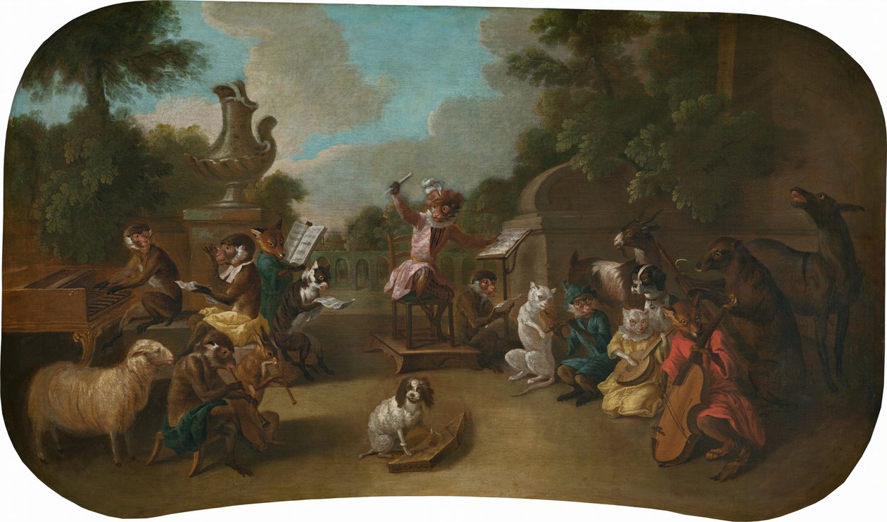 Singerie: Das Konzert, um 1739 von Christophe Huet