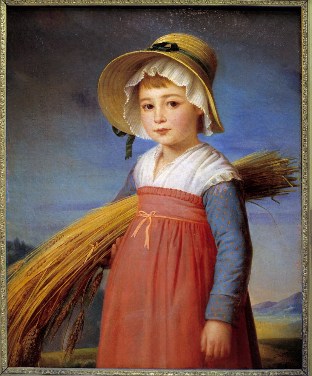 La petite glaneuse, Gemälde von Christophe Degeorge (1786-1854) 19. Jahrhundert von Christophe Thomas Degeorge