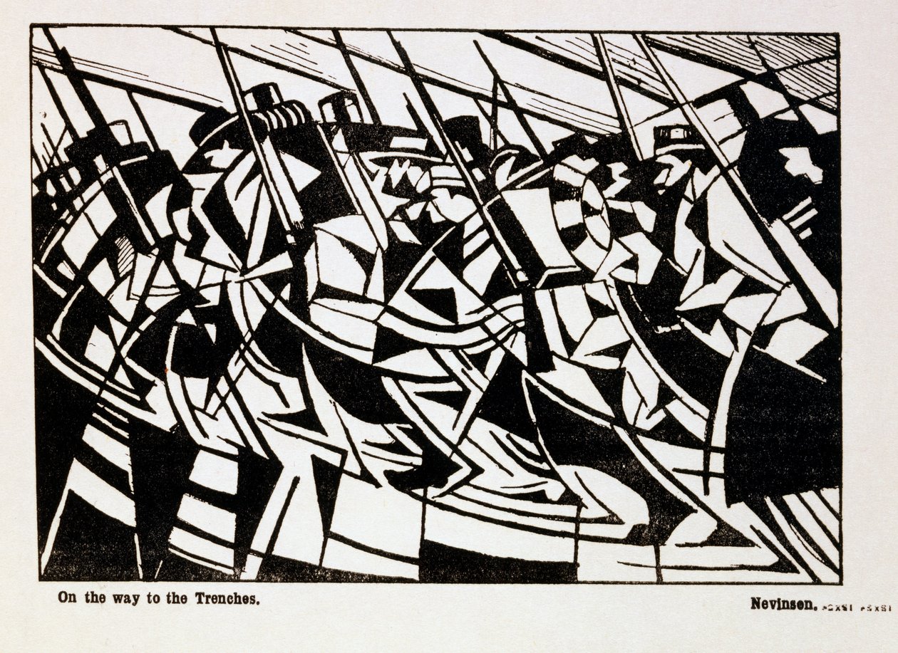 Auf dem Weg zu den Schützengräben, Illustration aus der Zeitschrift 