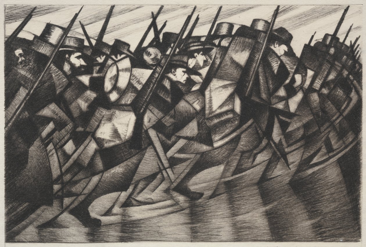 Rückkehr in die Schützengräben von Christopher Richard Wynne Nevinson
