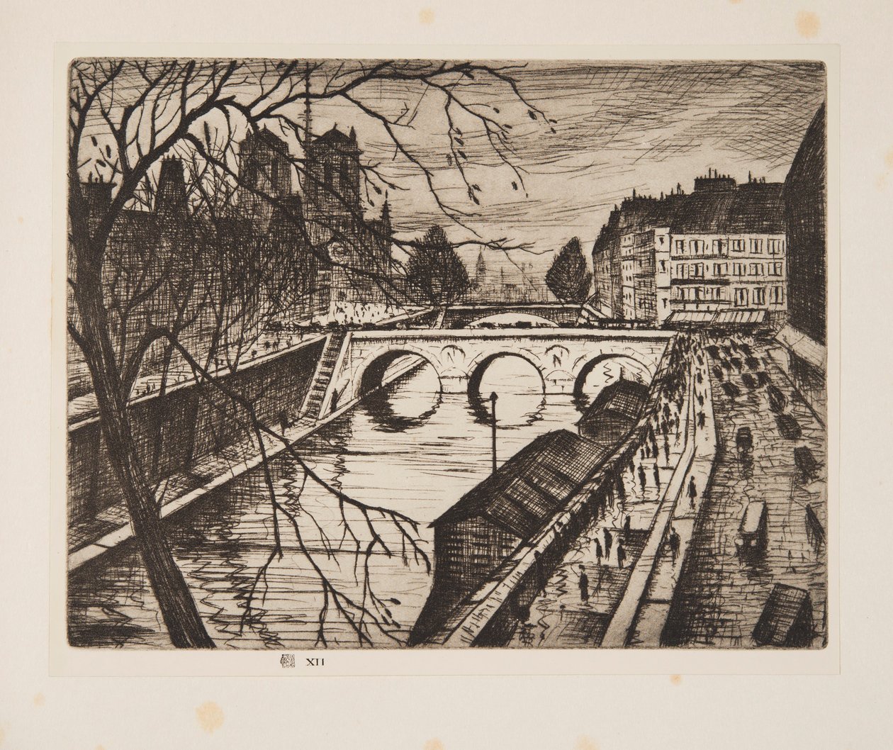 Notre Dame, Les Quais de Paris von Christopher Richard Wynne Nevinson