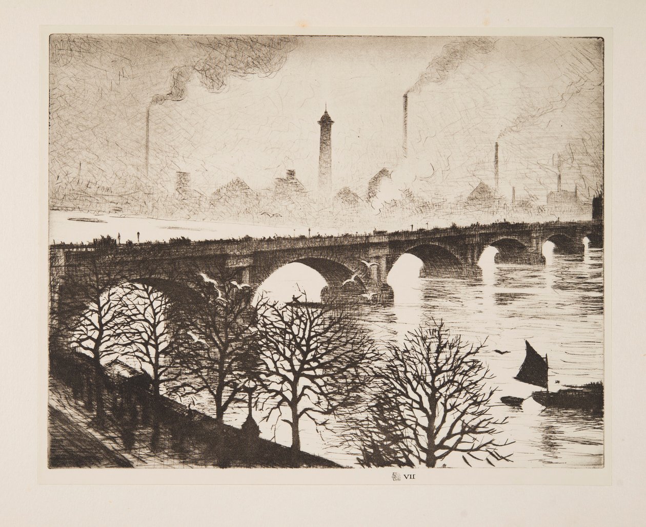 Waterloo Bridge von einem Savoy-Fenster von Christopher Richard Wynne Nevinson