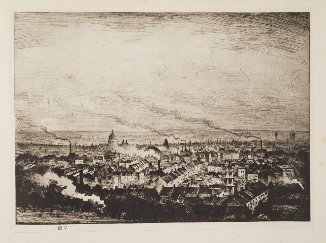London vom Parliament Hill von Christopher Richard Wynne Nevinson