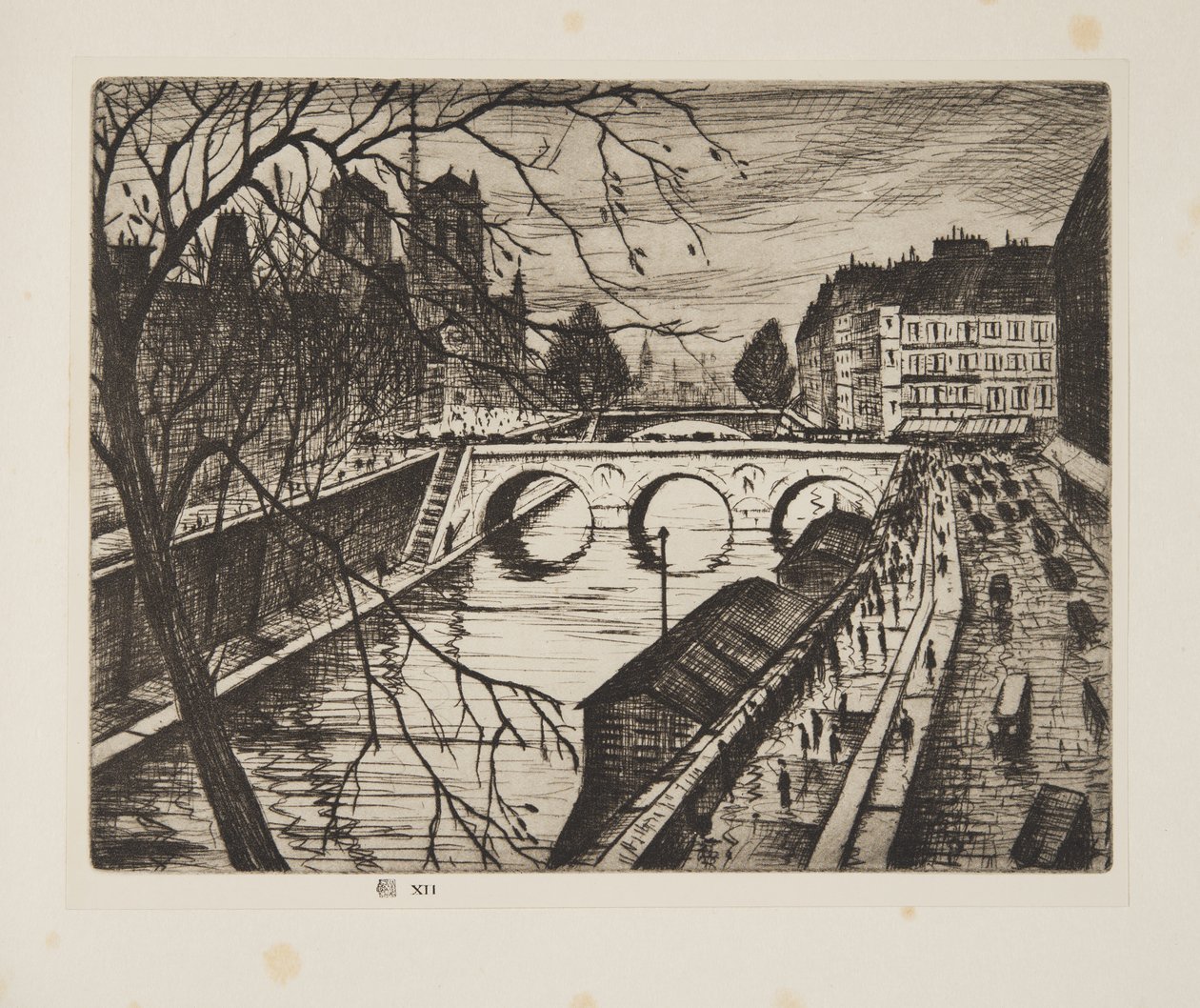 Notre Dame, Les Quais de Paris von Christopher Richard Wynne Nevinson