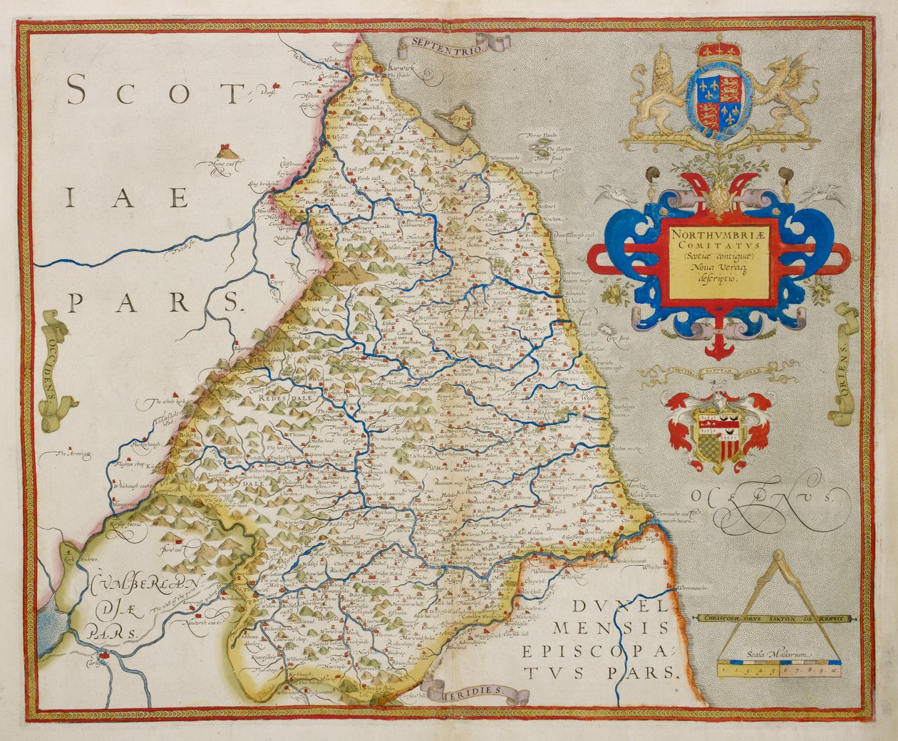 Karte von Northumbria, aus 