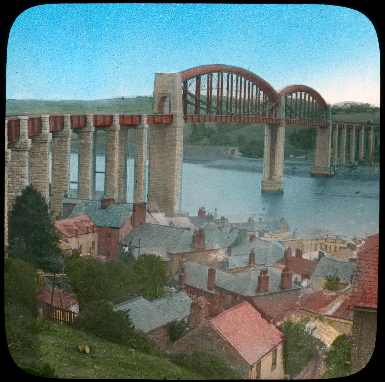 Royal Albert Bridge, Saltash, Cornwall, spätes 19. oder frühes 20. Jahrhundert von Church Army Lantern Department