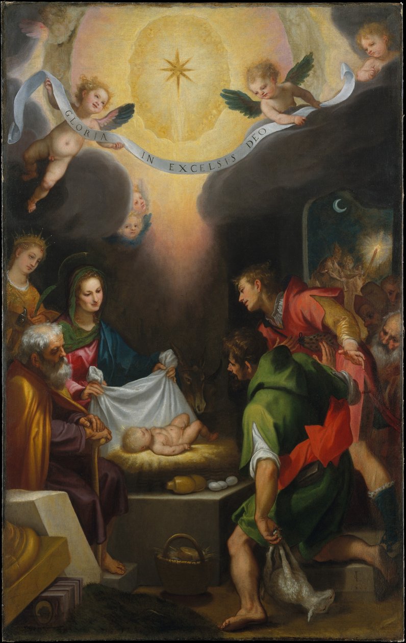 Die Anbetung der Hirten mit der Heiligen Katharina von Alexandria von Cigoli
