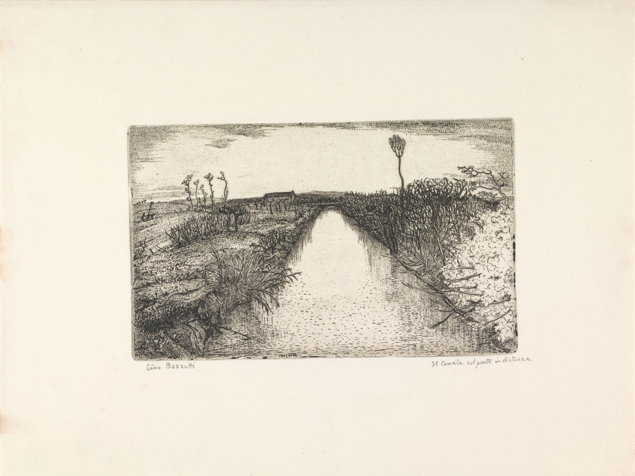 Landschaft mit Kanal von Cino Bozzetti