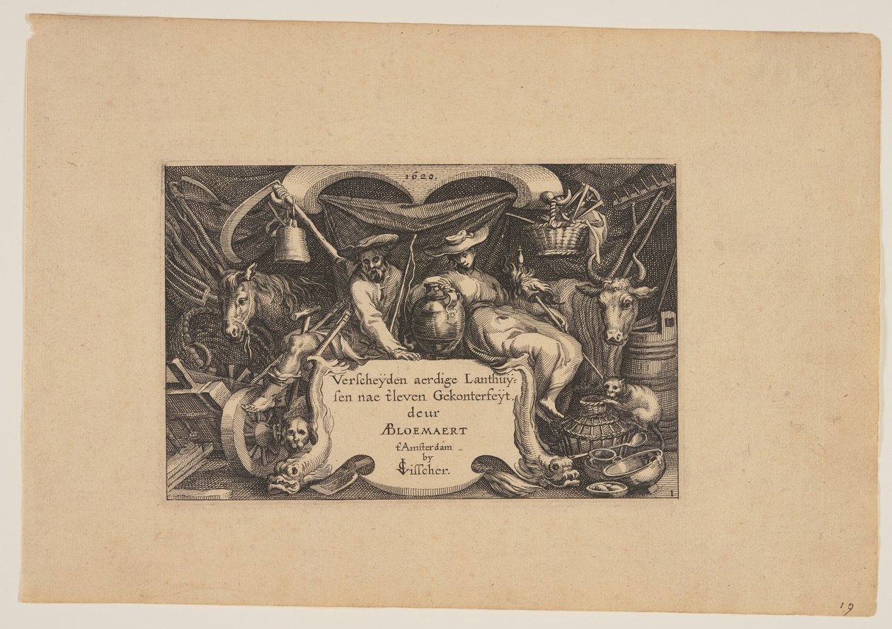 Titelseite, aus Landschaften von Claes Jansz. Visscher