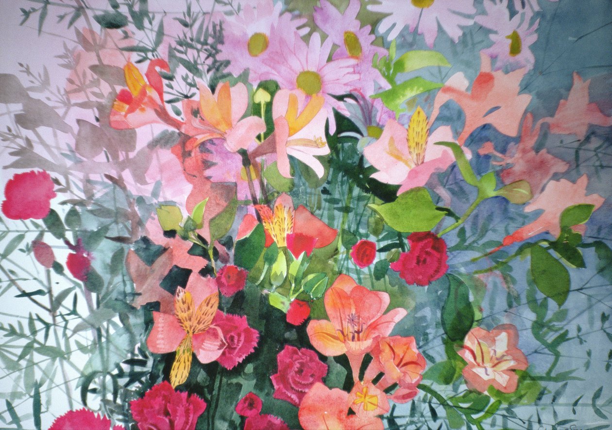 Ein rosa Blumenstrauß von Claire Spencer