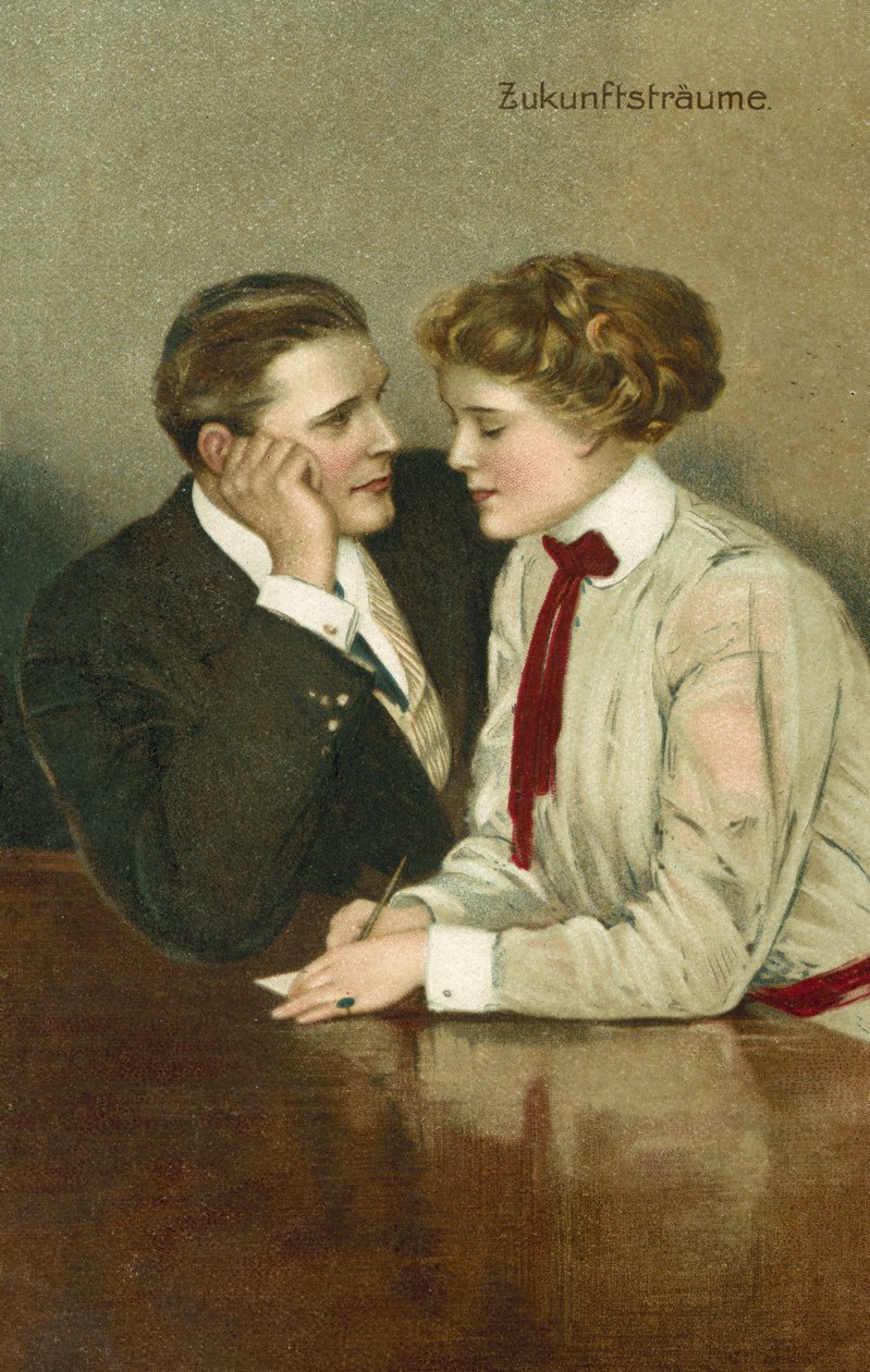 Paar in ernsthaften Diskussionen von Clarence F. Underwood