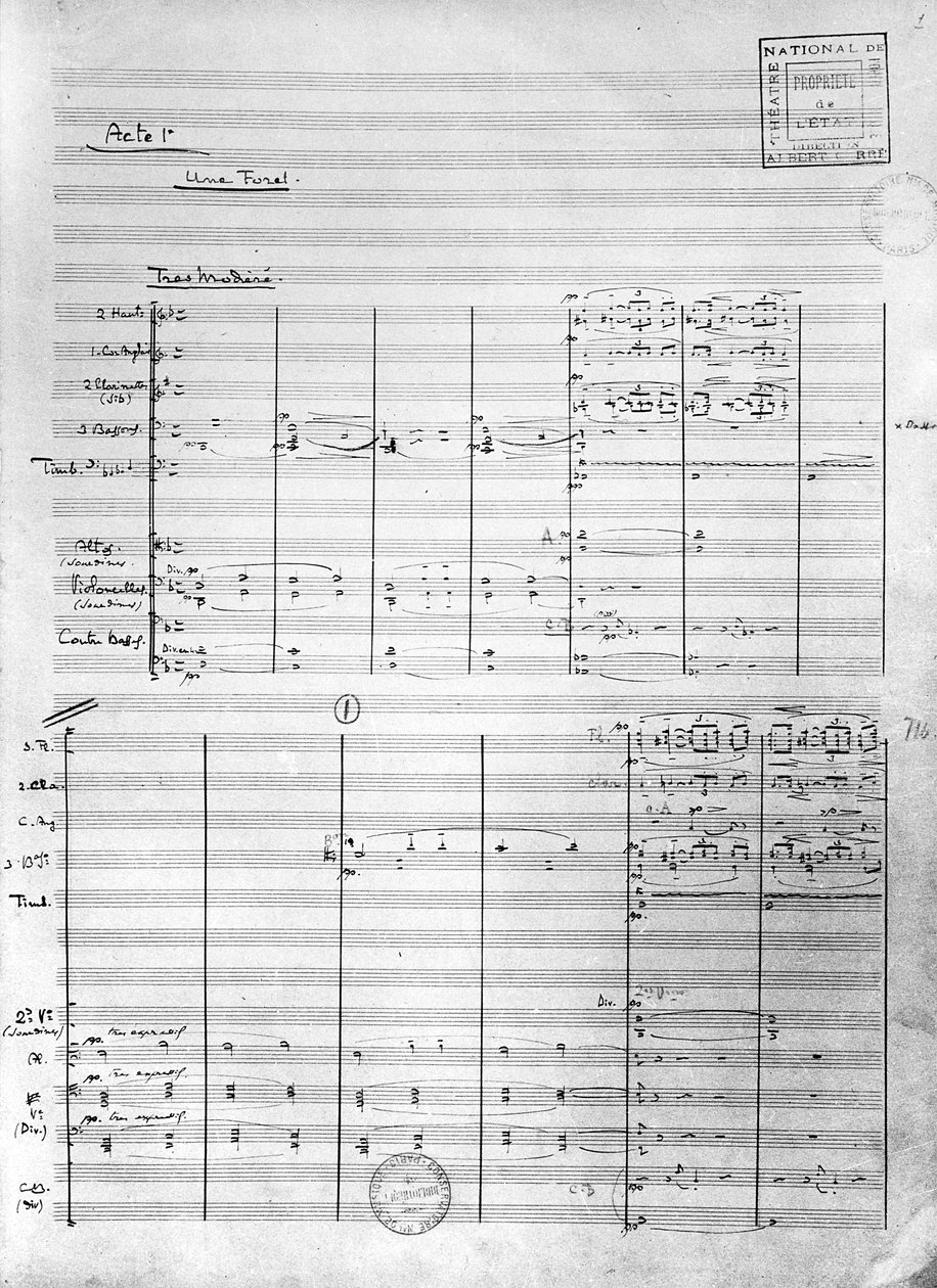 Partitur von Akt 1 von 