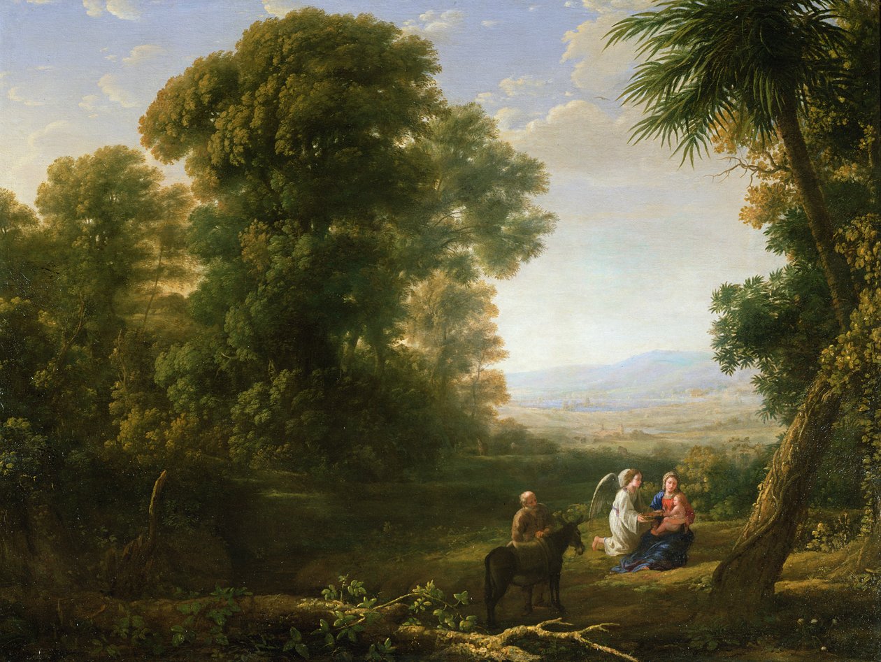 Die Rast auf der Flucht nach Ägypten, 1635-6 von Claude Lorrain