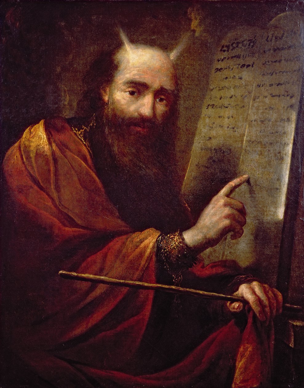 Moses und die Gesetzestafeln von Claude Vignon