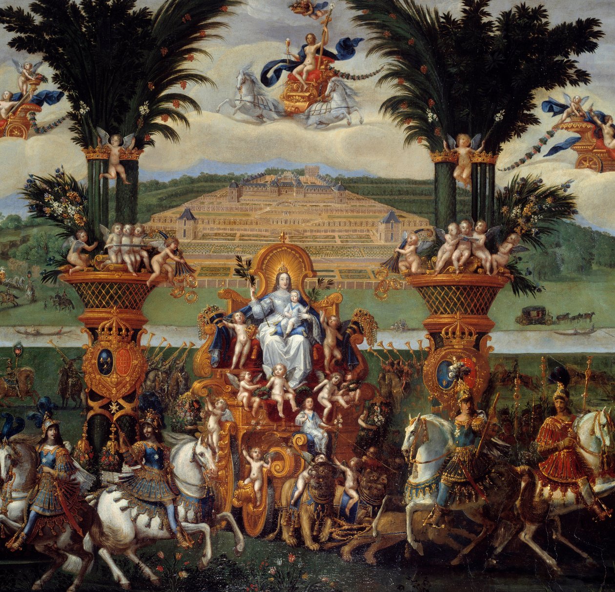 Die vier Elemente. Die Erde (Zentrum Detail) von Claude Deruet