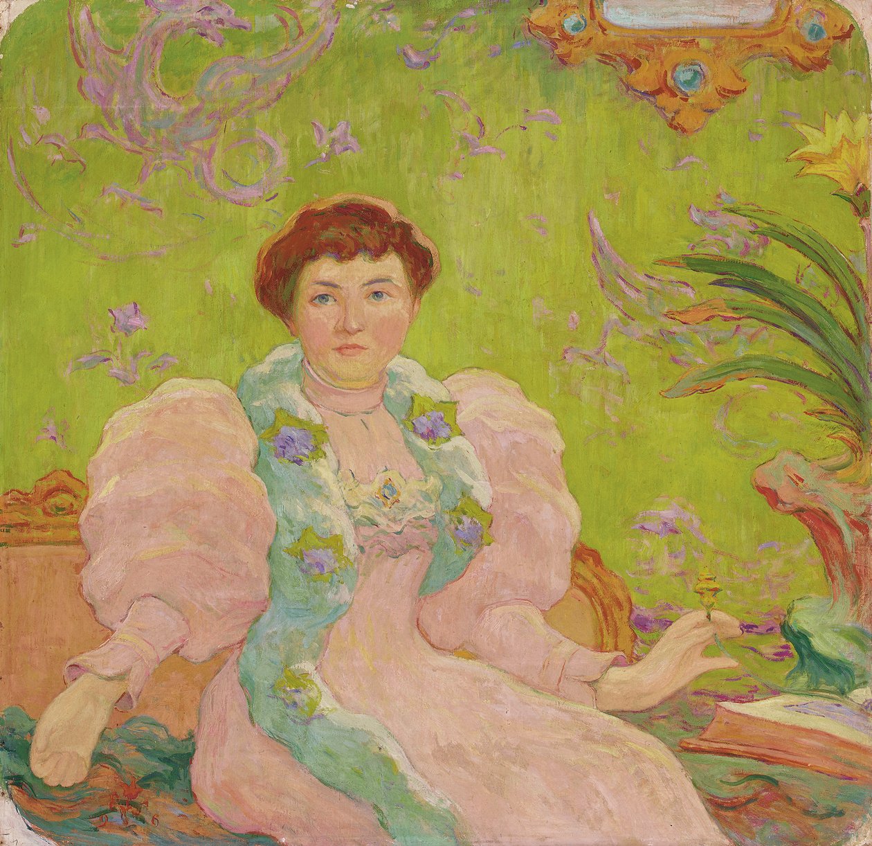 Junge Frau im rosa Kleid, ca. 1893 von Claude Emile Schuffenecker