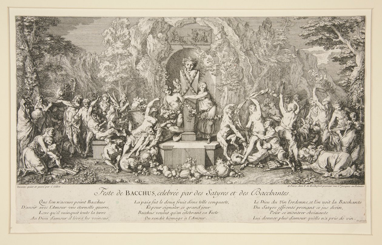 Feste des BACCHUS, gefeiert von Satyrn und Bacchantinnen von Claude Gillot