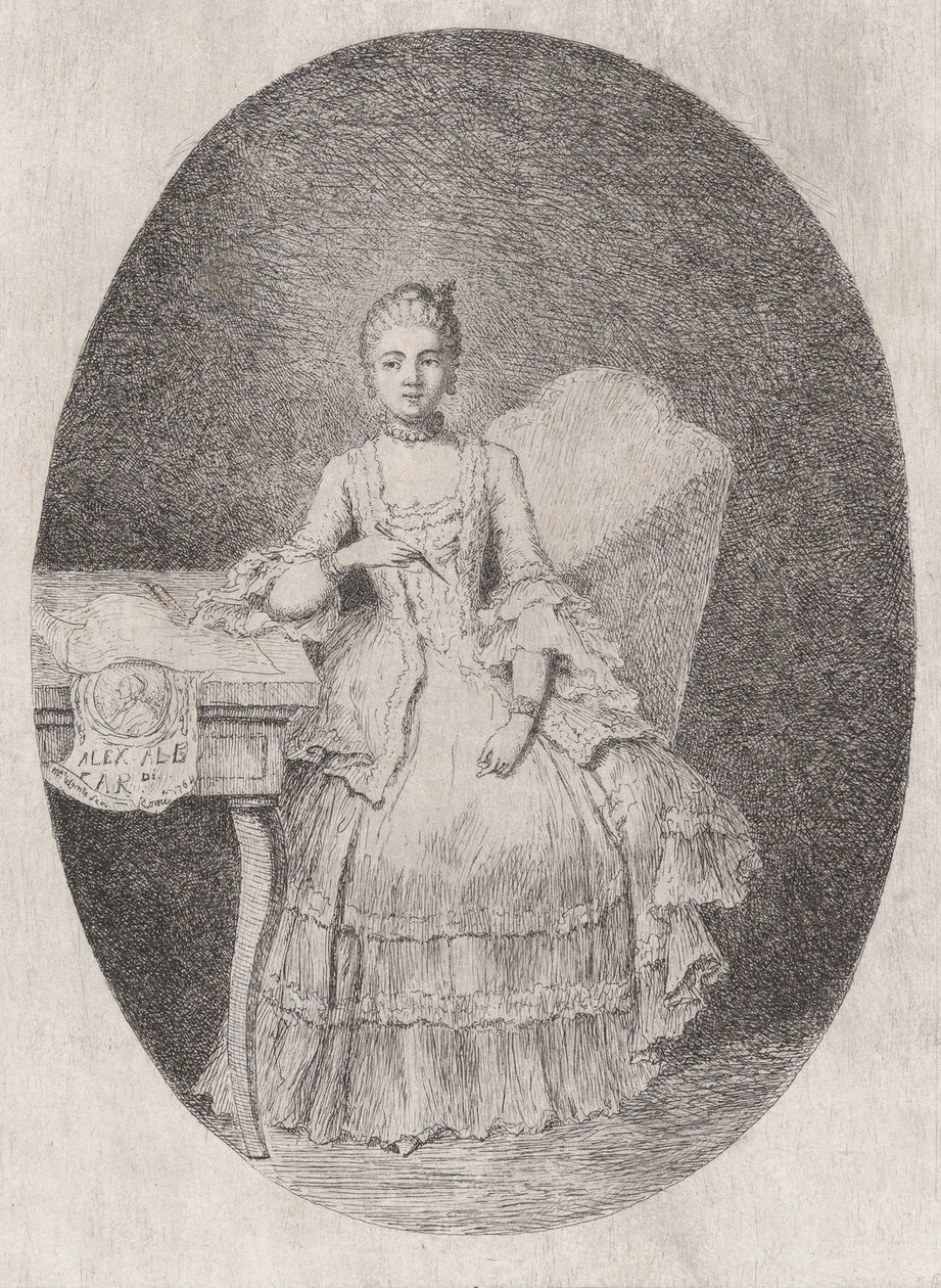 Porträt von Marguerite Le Comte, 1764 von Claude Henri Watelet