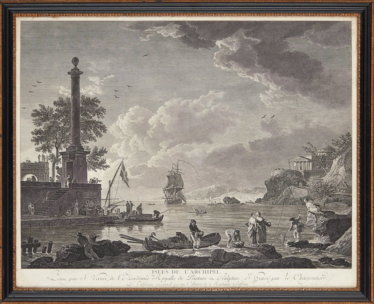 Französische Stahlstiche von Claude Joseph (after) Vernet