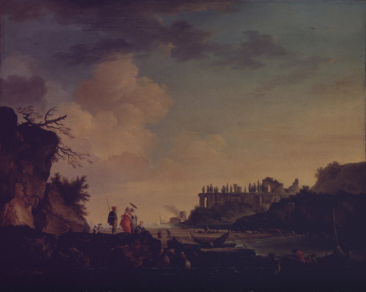 Ruinen nahe der Mündung eines Flusses, 1748 von Claude Joseph Vernet
