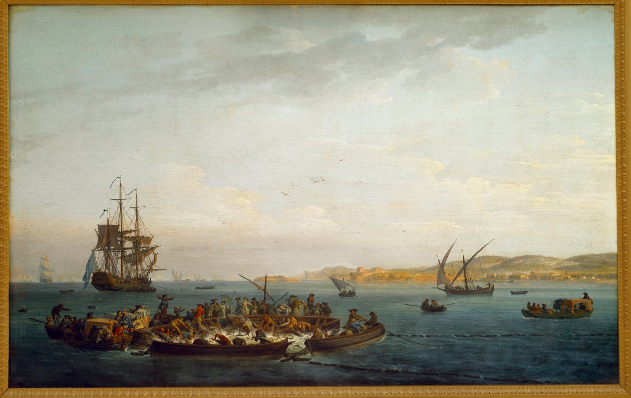 Thunfischfang von Claude Joseph Vernet