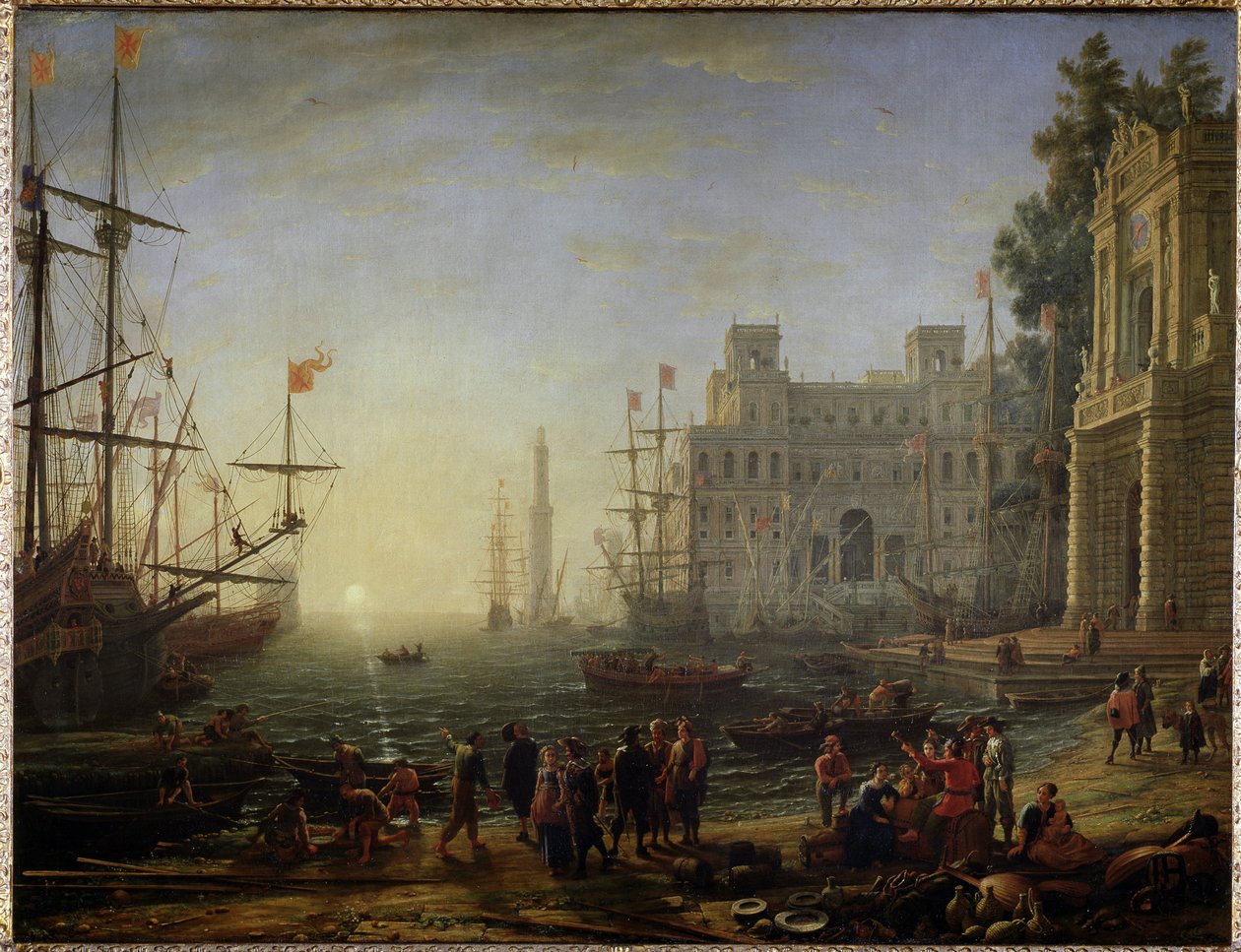 Hafen mit einer Villa Medici von Claude Lorrain