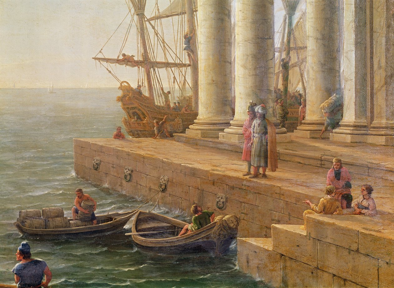 Hafenszene, Detail aus 