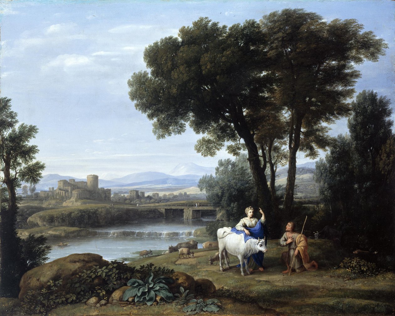 Juno vertraut Io der Obhut von Argus an von Claude Lorrain