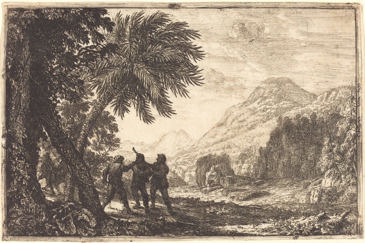 Landschaft mit Räubern (Scène de brigands) von Claude Lorrain