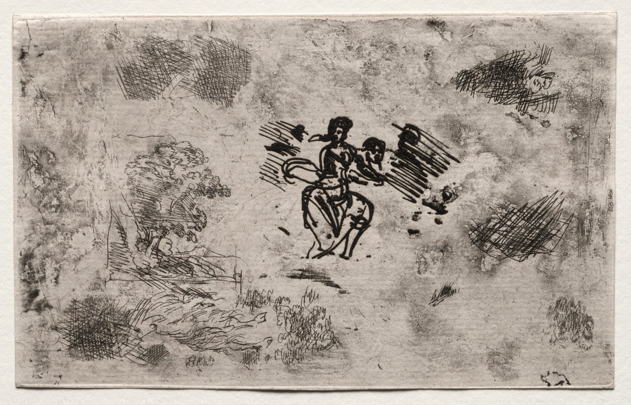Studie einer sitzenden Frau und andere Skizzen von Claude Lorrain