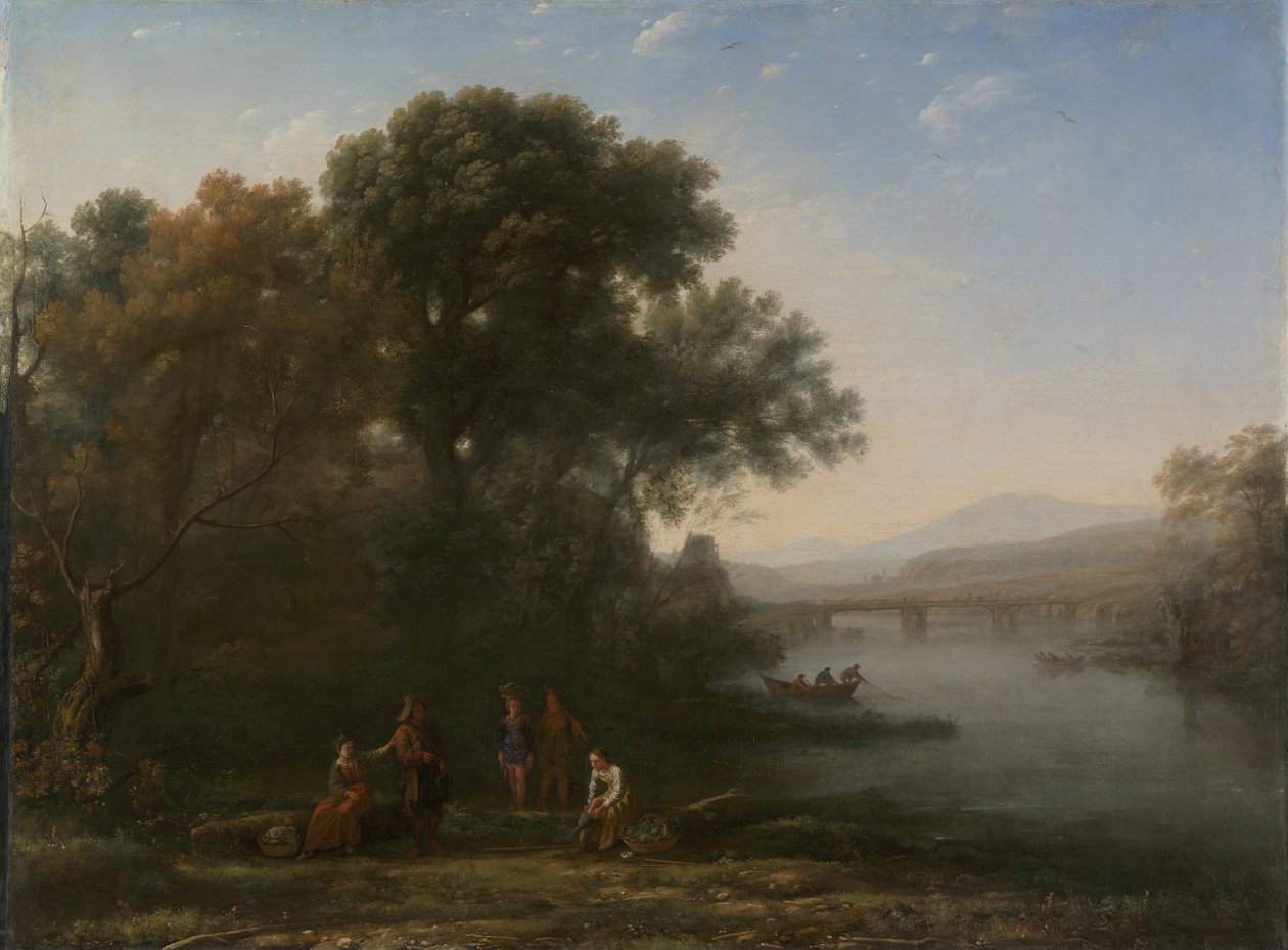 Die Furt, möglicherweise 1636 von Claude Lorrain