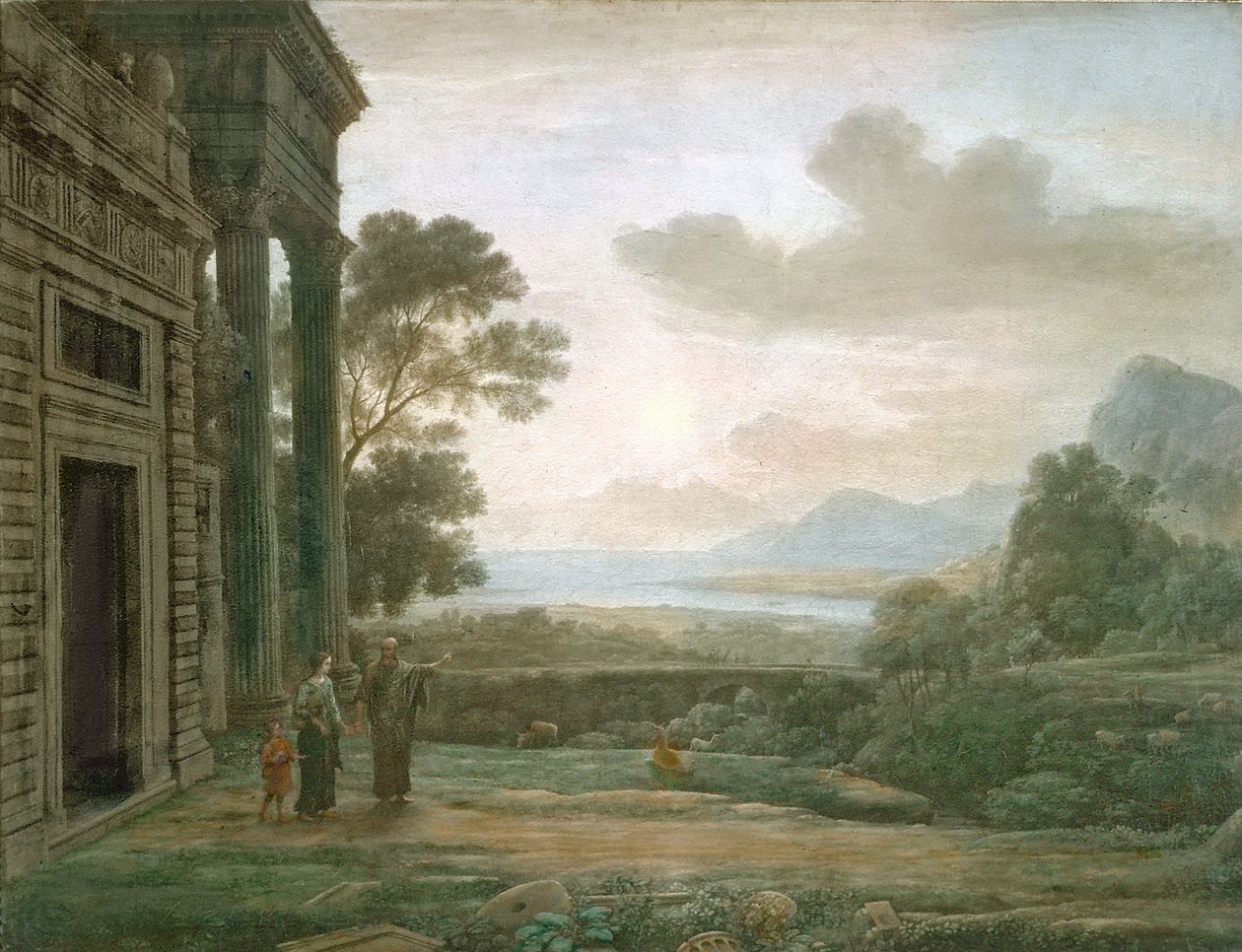 Die Vertreibung der Hagar, 1668 von Claude Lorrain