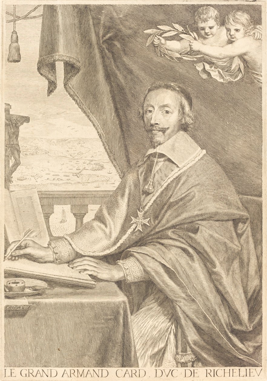 Armand Jean du Plessis, Kardinal Richelieu von Claude Mellan