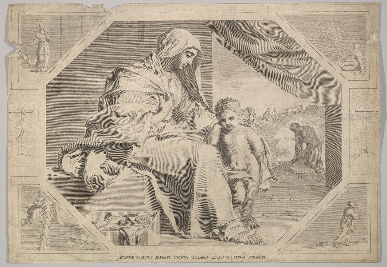 Heilige Familie von Claude Mellan