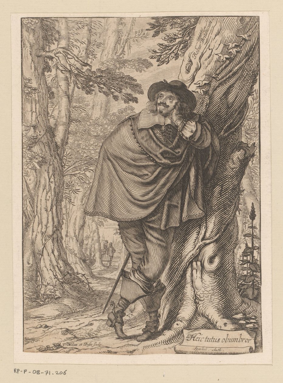 James Howell lehnt an einem Baum von Claude Mellan