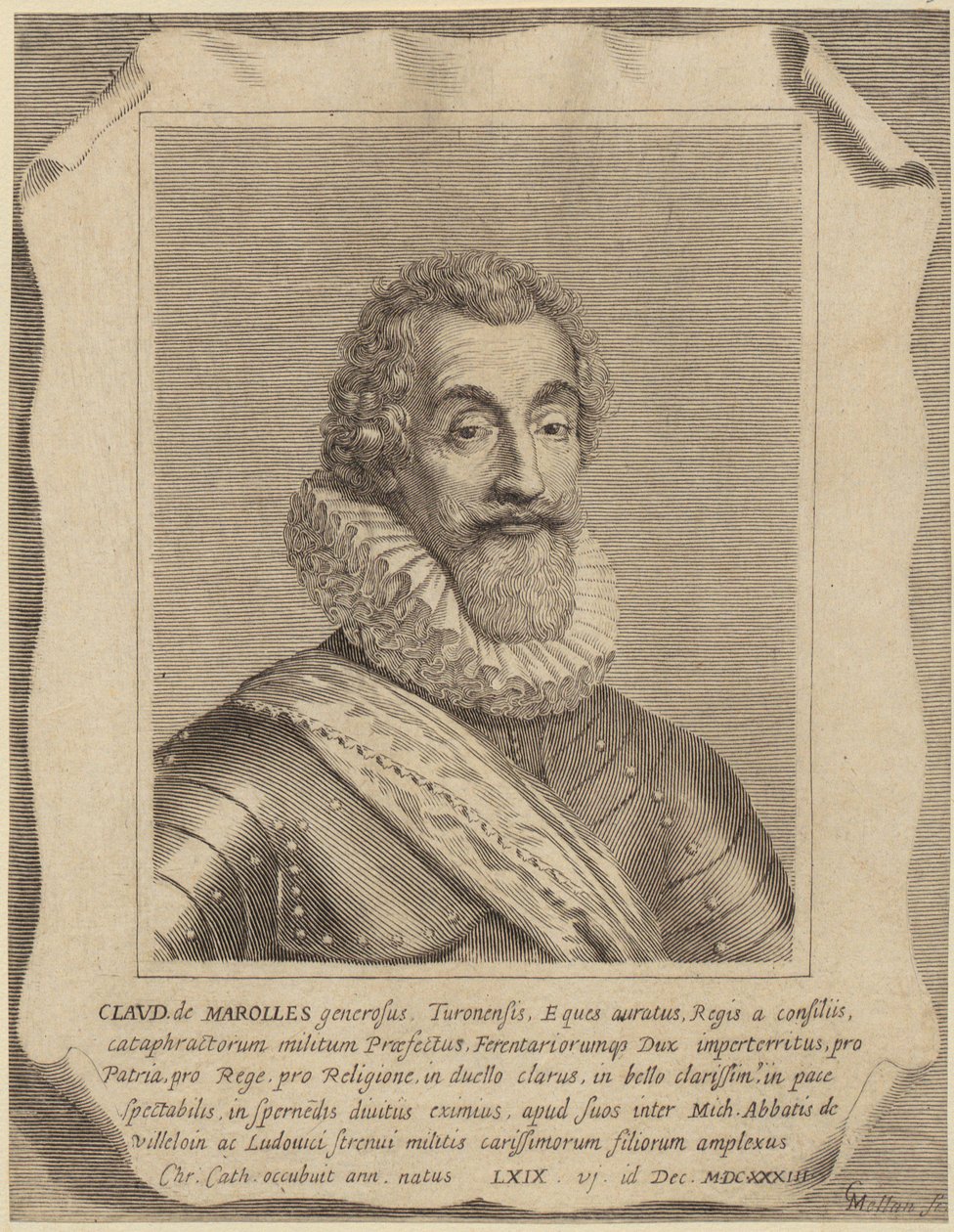 Porträt von Claude de Marolles von Claude Mellan