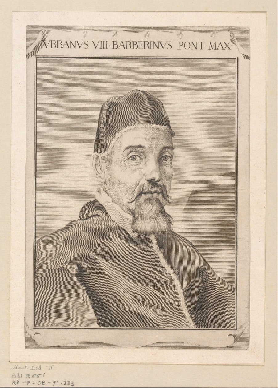 Porträt von Urban VIII von Claude Mellan