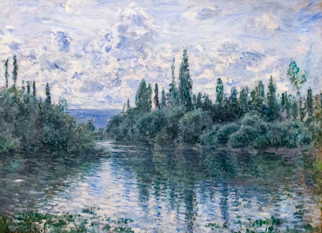 Arm der Seine bei Vétheuil von Claude Monet