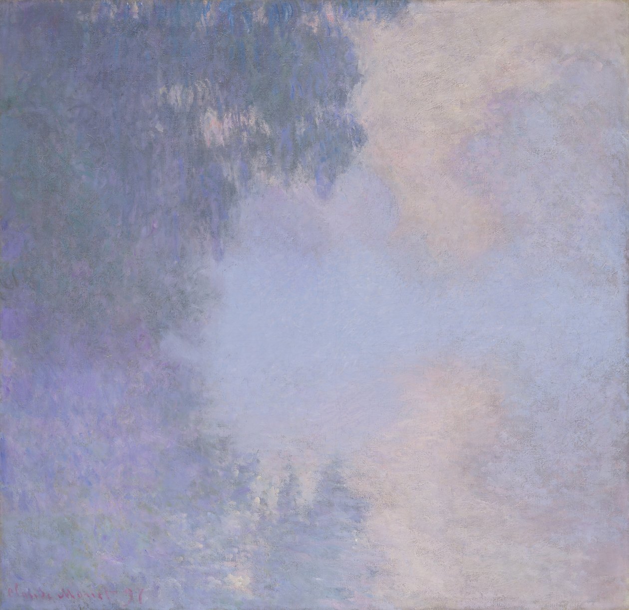 Zweig der Seine bei Giverny Nebel, 1897 von Claude Monet