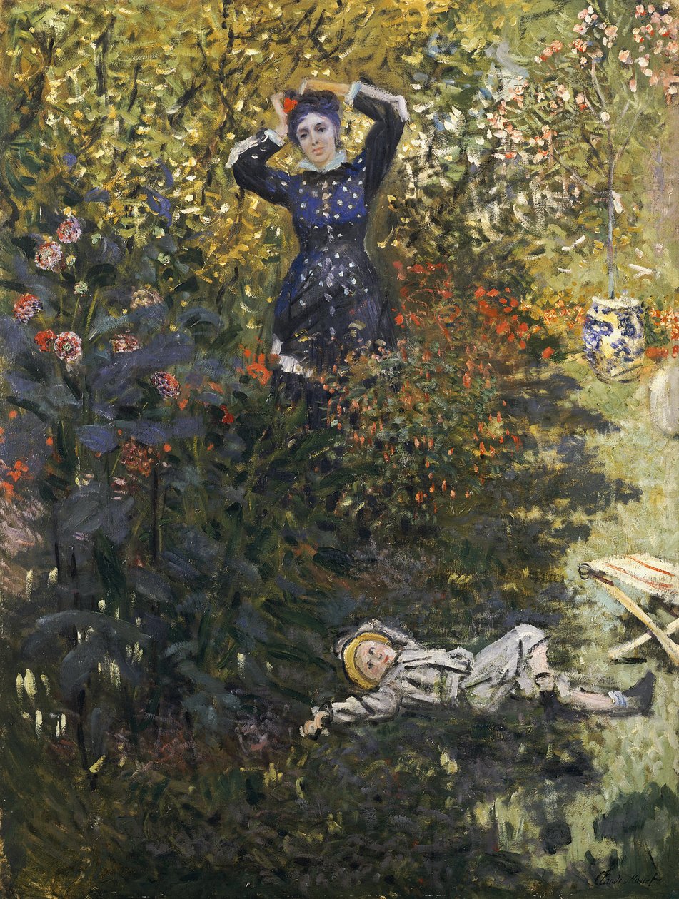 Camille und Jean im Garten von Argenteuil von Claude Monet