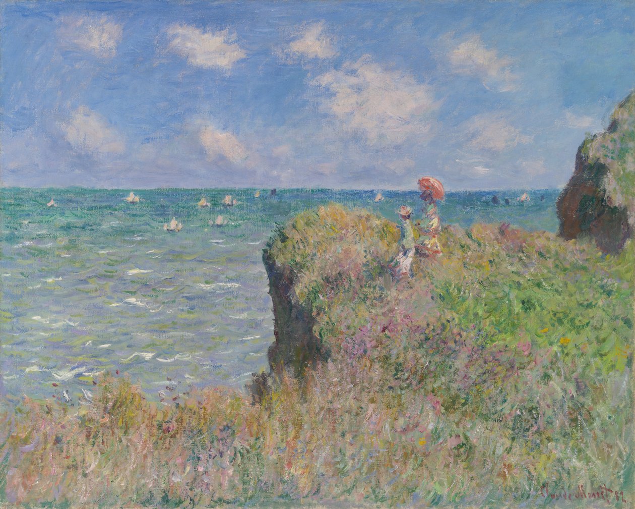 Klippenweg bei Pourville von Claude Monet