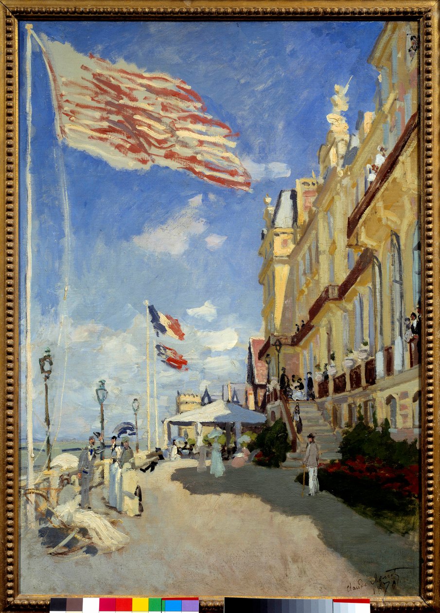 Hotel des Roches Noires in Trouville. Gemälde von Claude Monet (1840-1926) von Claude Monet