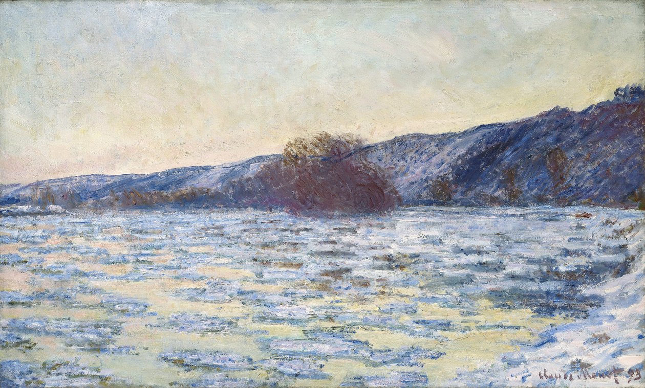 Eisschollen in der Dämmerung von Claude Monet