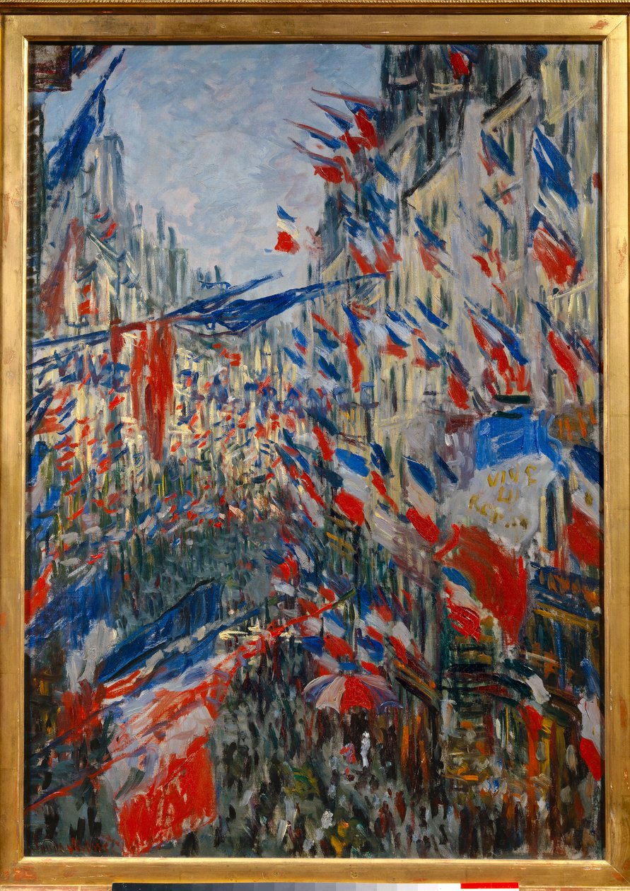 La Rue Saint-Denis in Paris, Fest am 30. Juni 1878. Gemälde von Claude Monet von Claude Monet