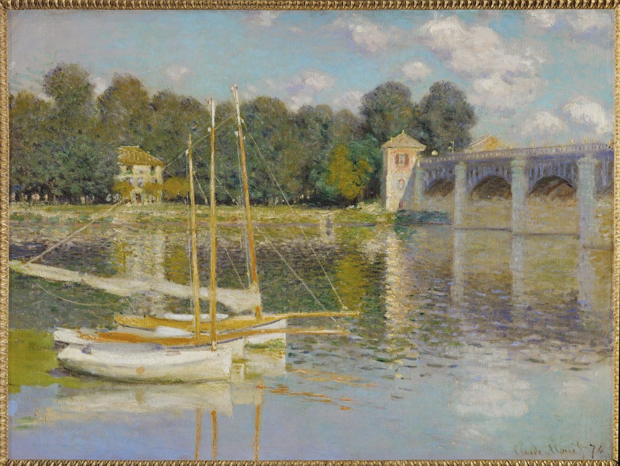 Die Brücke von Argenteuil, Frankreich von Claude Monet