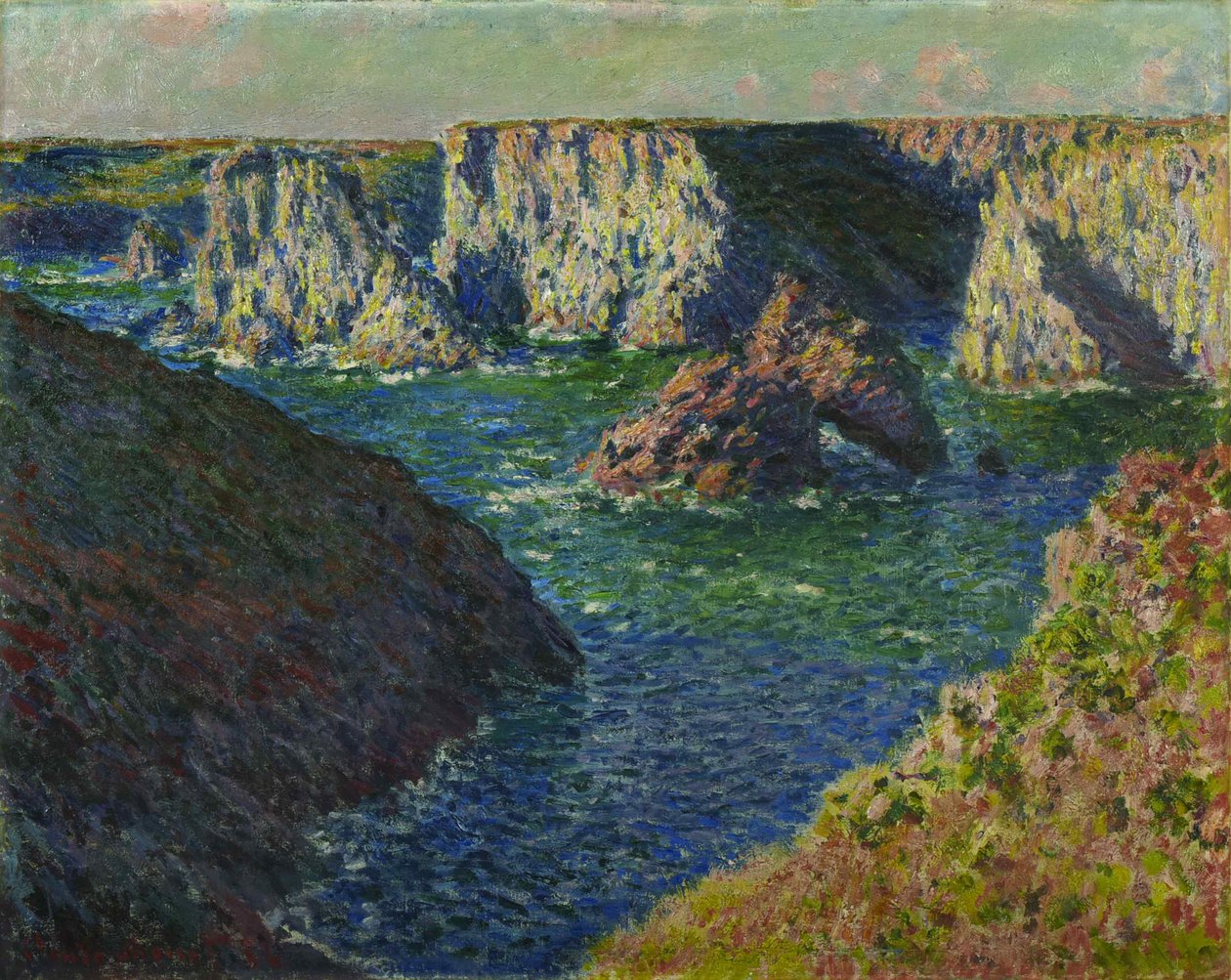 Die Felsen von Belle-Ile von Claude Monet