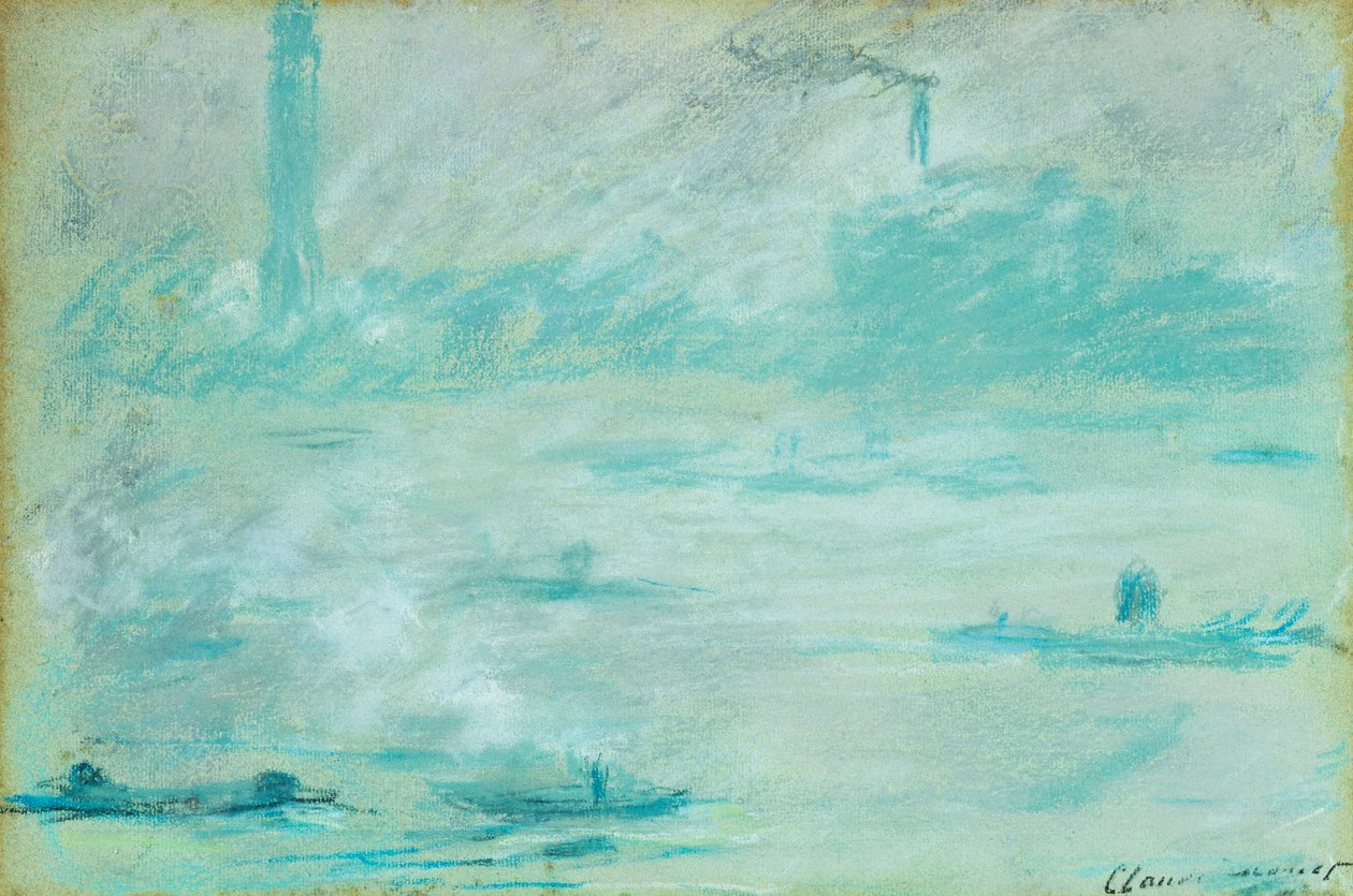 London, Boote auf der Themse, 1901 von Claude Monet