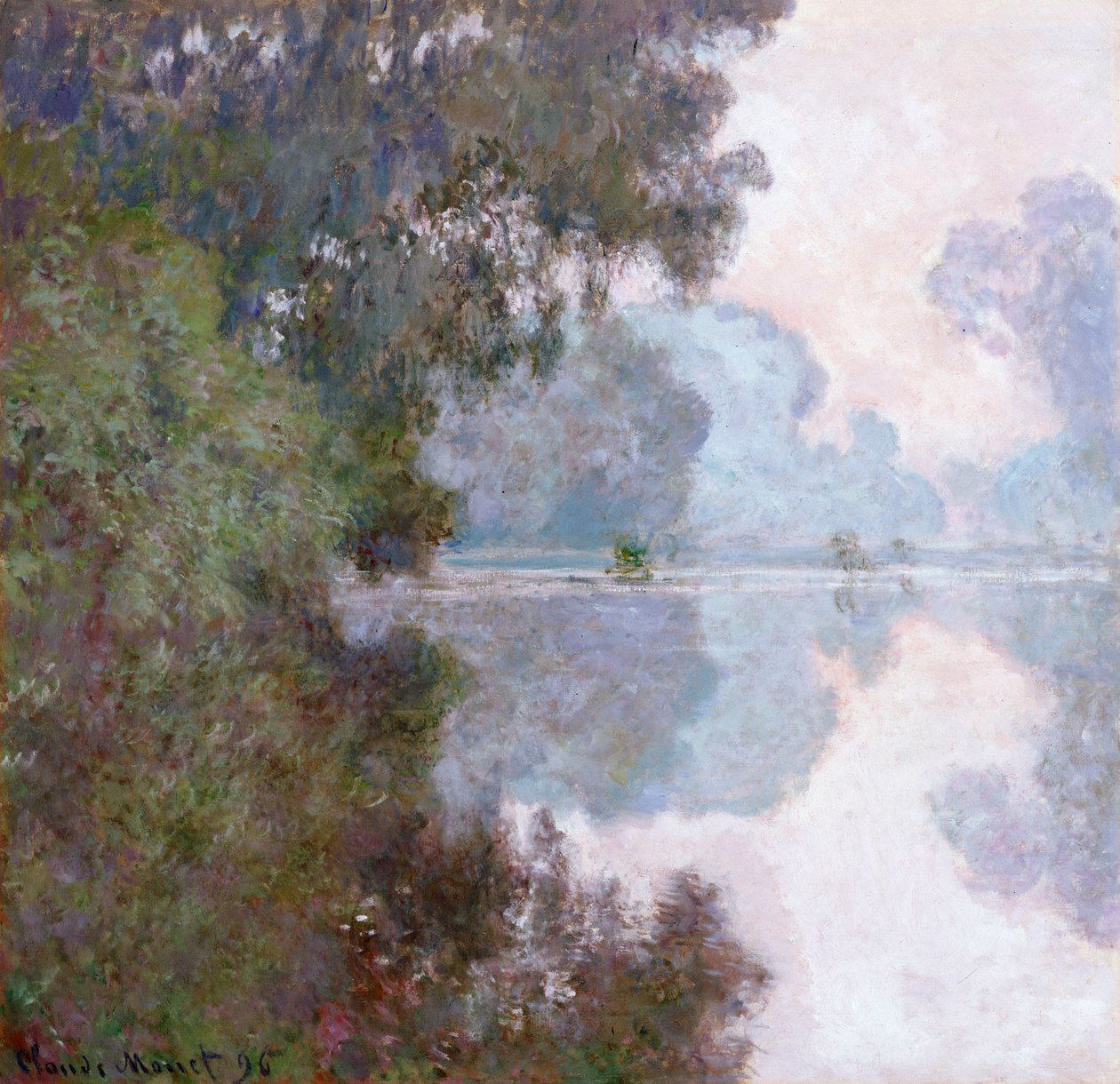 Morgen an der Seine, nahe Giverny, 1896 von Claude Monet