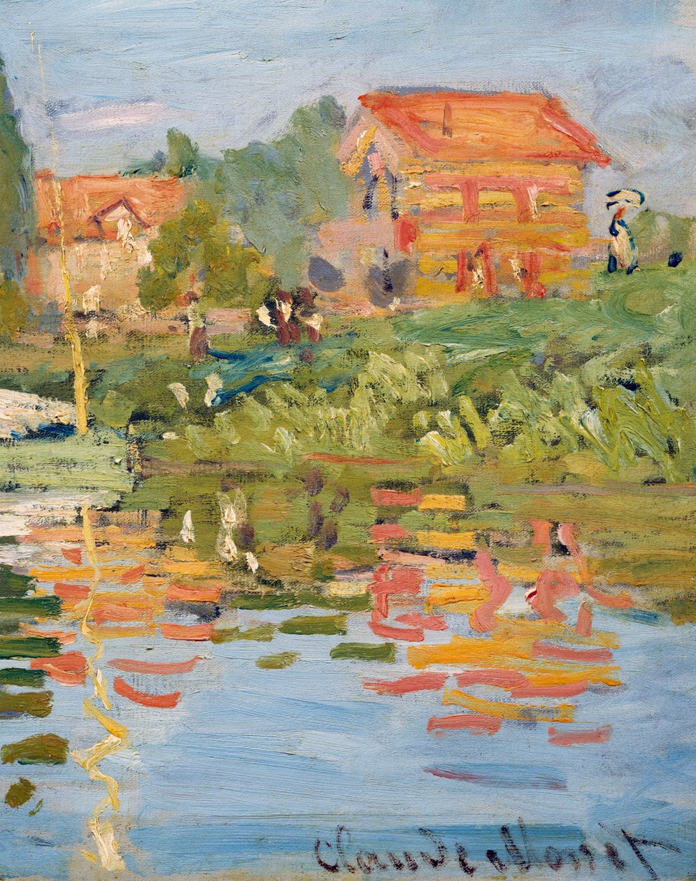 Regatten in Argenteuil (Detail) von Claude Monet