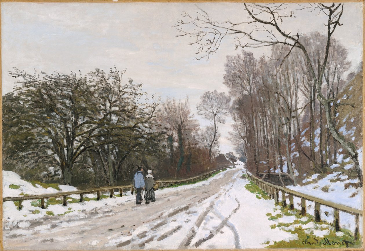 Straße zum Bauernhof Saint-Siméon, Honfleur von Claude Monet